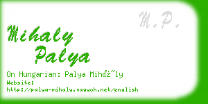 mihaly palya business card